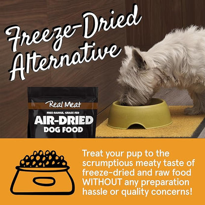TRMC Real Meat Air Dried Dog Food w/Real Venison - Two 5lb Bags of USA-Crafted Grain-Free Real Meat Dog Food Sourced from Hormone-Free, Free Range, Grass-Fed Venison - All Natural, High Protein