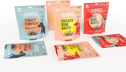 Farmland Traditions Tiny Loves Jerky Trainer Treats for Dogs w/Bone Broth (Turkey & Pumpkin, 6 oz.)