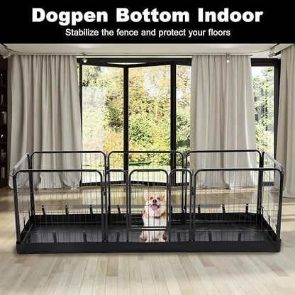 PJYuCien Rectangle Dog Playpen Bottom - Fits 8 Panels, 24'' Width, 24''x72'' Size, 600D Oxford Cloth, Waterproof