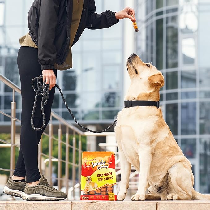 Jungle Calling Dog Treats,Dogs Kabob with Cod Stick, Rawhide-Free Chews, Made with Chicken, Duck, Beef, Sweet Potato and Pumpkin (Pack of 2)