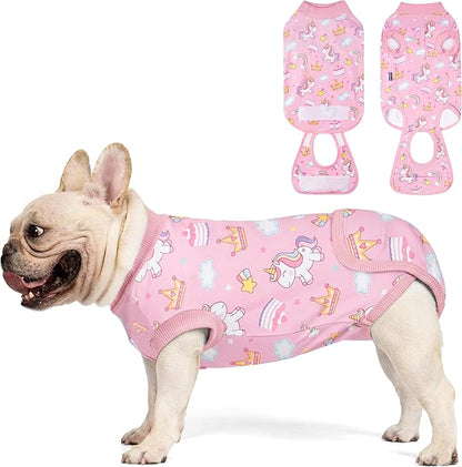 cyeollo Recovery Suit for Dogs Surgery Suit Female Spay Soft Pet Onesie Bodysuit After Sugery Male Dog Neuter Pet Clothes Small Dogs Surgical Recovery Shirt, Unicorn M