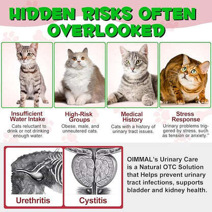 Feline Urinary Tract Health 2Pack, Cat UTI Remedy, Natural Herbal Supplement 4 fl oz, Supporting Regular Care for Urinary Health