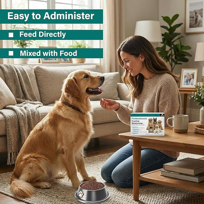 Dewormer for Dogs, (Fenbendazole) for Tapeworms, Roundworms, Hookworms and Whipworms