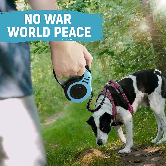 Retractable Dog Leash Automatic Telescopic Tractor Dog Tape, Pet Tape 10/16 FT Durable and Convenient, with Non-Slip Handle, Suitable for Small and Medium-Sized Dogs Lake Blue