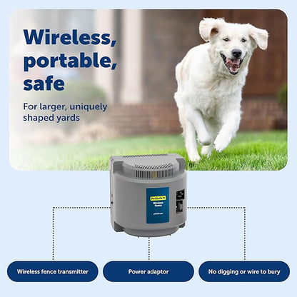 PetSafe Wireless Pet Containment System Extra Transmitter - Adds Up to 1/2 Acre to Stay & Play Wireless Fence or Pet Containment System
