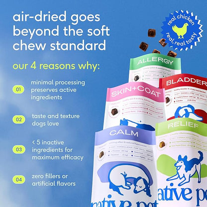 Native Pet Dog Allergy Chews - Dog Allergy Relief for Large Breeds - Supports Seasonal Itch Relief, Healthy Immune Function & Reduces Sneezing - Colostrum, Spirulina, & Probiotics - 30 Days Supply