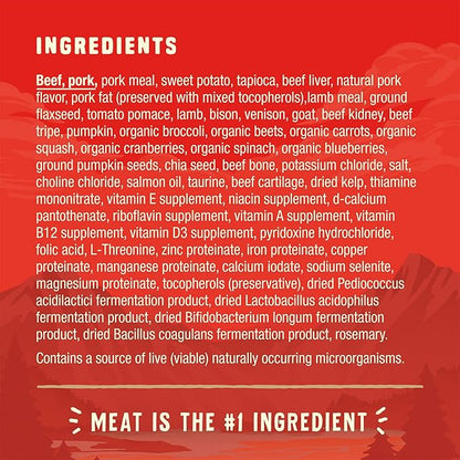 Stella & Chewy's Wild Red Dry Dog Food Raw Blend High Protein Grain & Legume Free Red Meat Recipe, 3.5 lb. Bag