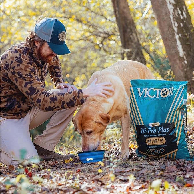 VICTOR Super Premium Dog Food – Hi-Pro Plus Dry Kibble – High Protein Dog Food with 30% Protein – Beef, Chicken, Pork, Fish Meals, Gluten Free - for High Energy and Active Dogs & Puppies, 30lbs
