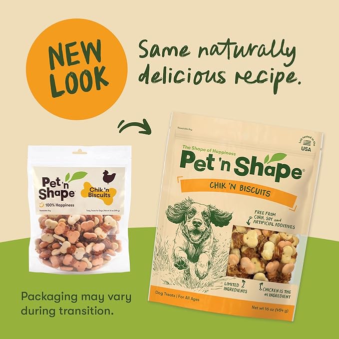 Pet 'n Shape Chik 'n Wrapped Biscuits – Jerky Dog Treats - 1 Pound