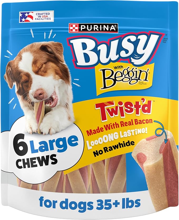 Purina Busy with Beggin’ Twist’d Adult Dog Chew Bone Treats - 6 ct. Pouch
