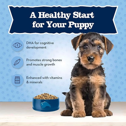Blue Buffalo Baby Blue Natural Dry Food for Puppies, Healthy Growth Formula with DHA, Savory Chicken Recipe, 11-lb Bag