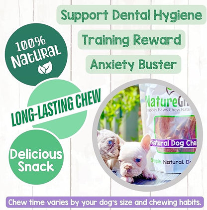 Nature Gnaws Bully Stick Bites for Small Dogs 2-4" (8oz) - Long Lasting for Light Chewers and Puppies - Natural Beef Dog Chew Treats - Rawhide Free