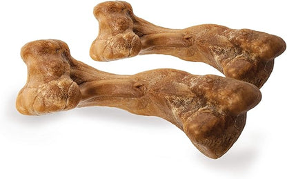 Nylabone Healthy Edibles Wild Natural Dog Chews,Long Lasting Bones for Dogs,Bison Flavor Dog Treats,Medium,2 Count (Pack of 2)