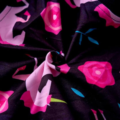 PetWarm Dog Spay Recovery Suit, Recovery Suit for Dogs, Spay and Neuter, Prevents Licking Cotton Protect Dog Abdominal, E-Collar Alternative, Unicorn Pattern, Black, XS