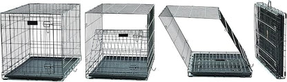 MidWest Homes for Pets 36-Inch iCrate for Medium-Large Breeds, 41-70 lbs, Single Door Folding Dog Crate with Divider Panel, Leak-Proof Tray & Secure Latches, Portable, Durable & Easy to Assemble