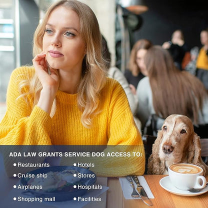 Service Dog Tag/ESA Animal Tag - Double Sided with Federal Protection & Red Medical Alert Symbol| Easily Attach to Collar, Harness, Vest | Service Dog Identification Tag