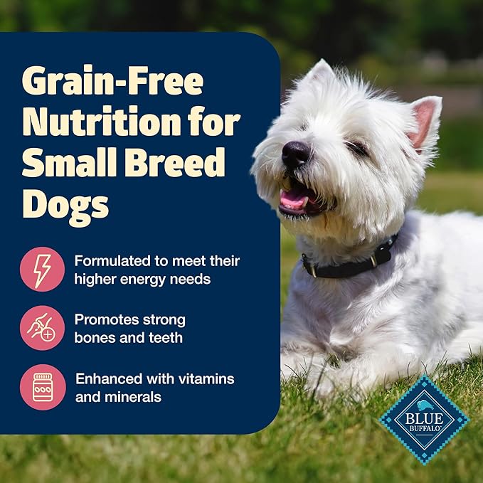 Blue Buffalo Freedom Grain-Free Small Breed Dry Dog Food, Supports High Energy Needs, Made in the USA with Natural Ingredients, Chicken & Potatoes, 11-lb Bag