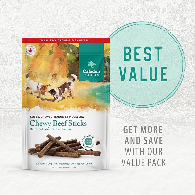 Caledon Farms Value Pack Chewy Beef Sticks,680G/24OZ