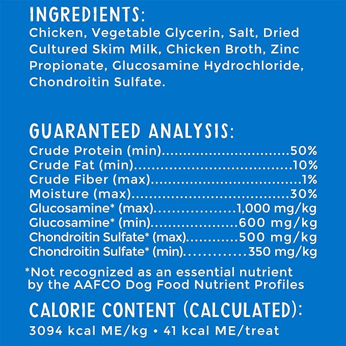 Happy Hips Chicken Jerky, Grain Free Dog Treats with Glucosamine & Chondroitin, Made in USA, 24 oz, 29253, 1.5 Pound (Pack of 2)