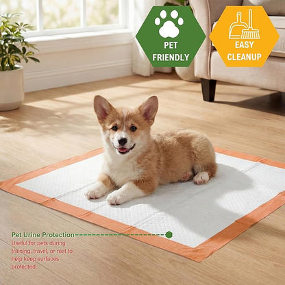 MED PRIDE Dog Training Pads with Attractant, 100 Count Disposable Puppy Pee Pads, 22 x 24 in, 6-Layer Ultra Absorbent Potty Pads with Leakproof Backing for Dogs, Cats & Small Pets