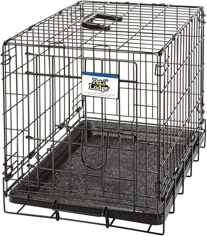 Pet Lodge® Wire Dog Crate | Small Pet Carrier | Easy to Clean | Multi-Functional Pet Crate | Single Door Crate | Great for Pets Up to 10lbs | X-Small