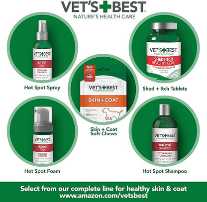 Vet's Best Dog Hot Spot Itch Relief Spray for Dogs, Dog Hot Spot Spray, Relieves Dry Skin, Rash, Scratching, and Licking, Itchy Skin & Hot Spots, anti-itch spray for dogs, Alcohol-Free, 16 oz