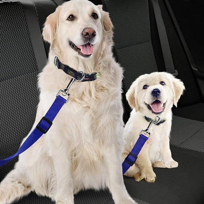 SunGrow Dog Seat Belt for Car, Adjustable Nylon Pet Seatbelt, Supports All Cars, Dog Car Leash Seat Belt, Seatbelt for Dogs, Cats & Ferrets Travel Harness