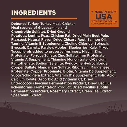 Wellness CORE Dry Dog Food, Grain-Free, High Protein, Natural, Original Turkey & Chicken Recipe, (4-Pound Bag)