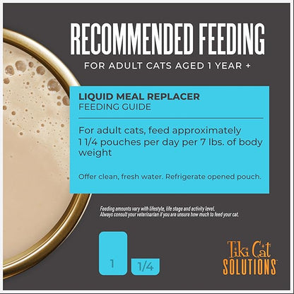 Tiki Cat Solutions Liquid Meal Replacer Wet Cat Food, Tuna in Goat's Milk, 6 oz. Spout Pouch (6 Pack)