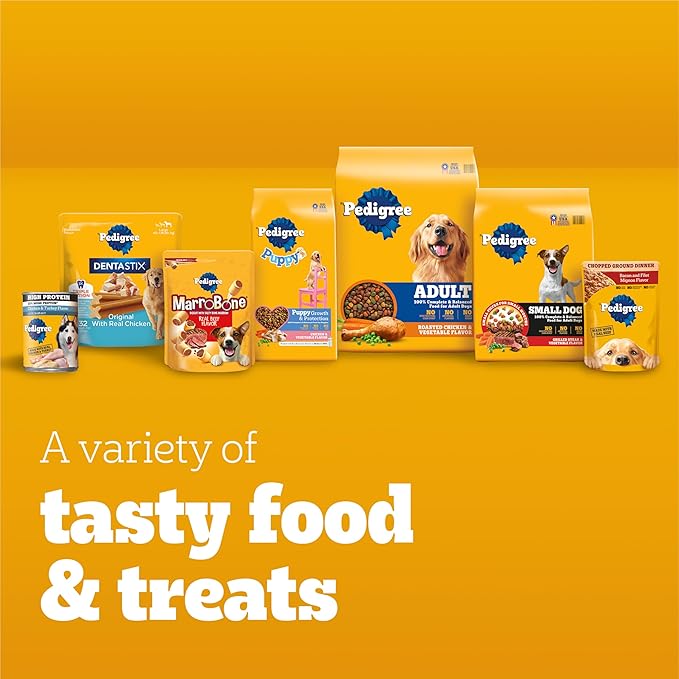 Pedigree High Protein Dog Food,Adult Wet Dog Food Pouches,Variety Pack,3.5 oz. Pouches,30 Count (Pack of 2)