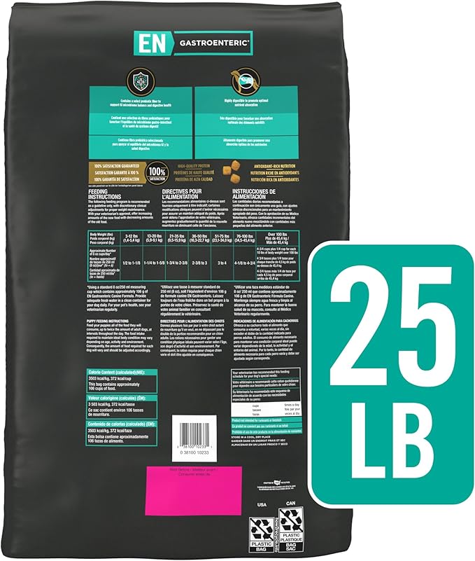 Pro Plan Veterinary Diets Purina EN Gastroenteric Canine Dog Food Dry Formula - 25 lb. Bag
