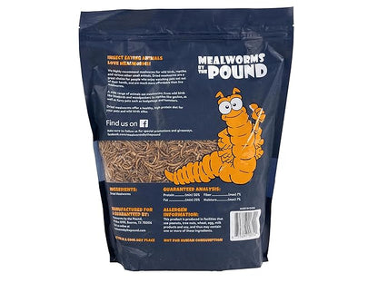 MBTP Bulk Dried Mealworms - Treats for Chickens & Wild Birds (2 Lbs)