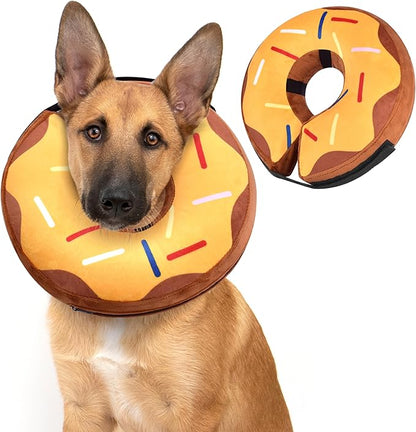 Inflatable Dog Cone Collar After Surgery, Soft Dog Neck Donut Collar, Blow up Donut E-Collar for Small Medium Large Dogs and Cats, Dogs Recovery Cone Alternative
