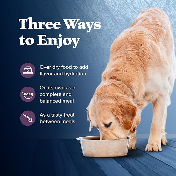 Blue Buffalo Wilderness Adult Wet Dog Food,High-Protein & Grain-Free,Made with Natural Ingredients,Beef & Chicken Grill,12.5-oz Cans,(Pack of 24)
