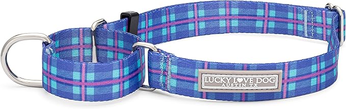 Lucky Love Dog Martingale Dog Collar - Adjustable, No-Slip, Durable, & Soft Webbing Collar for Male and Female Dogs Ideal for Training & Walking - Scotty, Medium