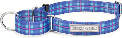 Lucky Love Dog Martingale Dog Collar - Adjustable, No-Slip, Durable, & Soft Webbing Collar for Male and Female Dogs Ideal for Training & Walking - Scotty, Medium