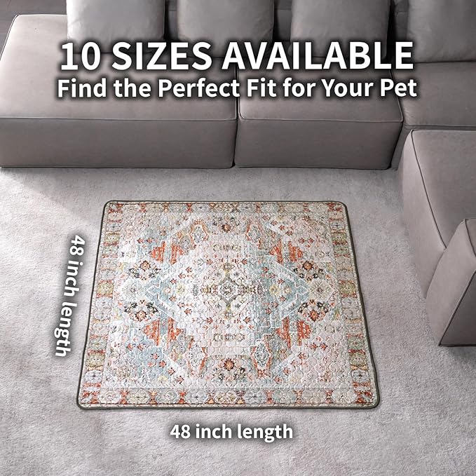 Washable Pee Pads for Dogs, Reusable Puppy Potty Training Pads, Ultra-Absorbent Thick Waterproof Leak-Proof Non-Slip Pads & Mat for Crate, Playpen, Floor, Whelping & Housebreaking , 2 Pack 48"x48"