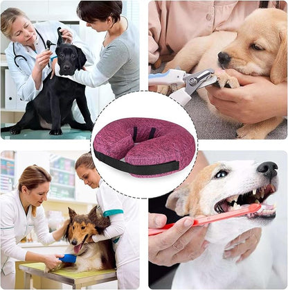 MIDOG Dog Cone - Inflatable Soft Donut Collar Alternative for Dogs After Surgery, Protective Recovery Collar Prevents Licking, Comfortable E-Collar Alternative for Small Medium Large Dogs (Rose, M)