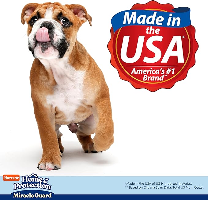 Hartz Miracle Guard Dog and Puppy Dog Pads Max Absorbency 24 Hour Use Odor Eliminating No Leaks, Regular Size 50 Count