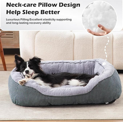 INVENHO Small Dog Bed Orthopedic Warming Soft Calming Sleeping Durable with Anti-Slip Bottom