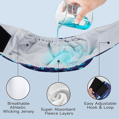 Leekalos Male Dog Diapers, Dog Belly Bands for Male Dogs Wraps Washable Doggie Diapers High Absorbing Dog Belly Bands（5 Pack）