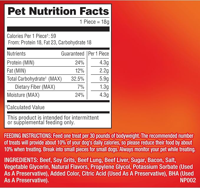 Pup-Peroni Dog Treats, Original Bacon Flavor, 22.5 Ounce, Made with Real Bacon (Pack of 2)