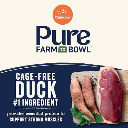 Canidae Pure Farm to Bowl Cage-free Duck & Sweet Potato, Adult, Grain-Free Dry Dog Food, 22lb