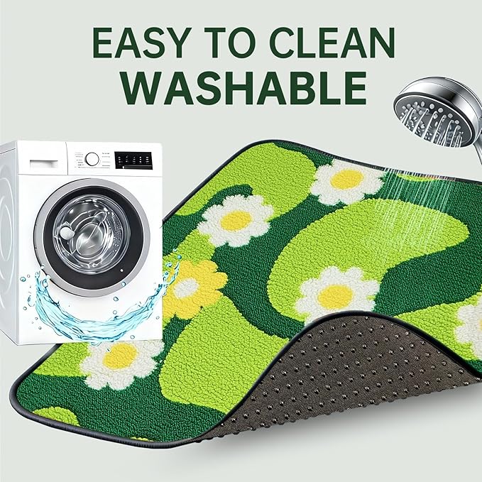 Qeils Reusable Puppy Pads for Small Dogs, Washable Pee Pads with Non-Slip , Absorbent Leakproof Mat for Crates, Playpens, Pet Beds & Whelping, Indoor Potty Training Grass Green, 23"x36", 2 Pack