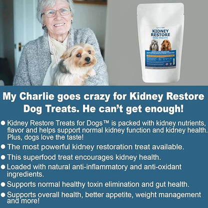 Kidney Restore Dog Treats: Restorative Dog Treats for Kidney Issues, Low Protein Treats for Any Kidney Diet Dog Food, Special Renal Treats for Supporting Good Kidney Health for Dogs. Best Treat!