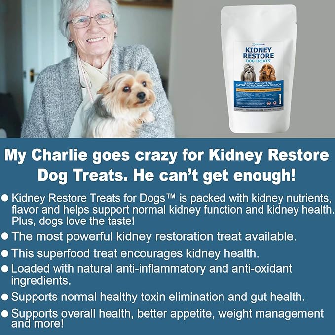 Kidney Restore Bacon Treats 8oz for Petite Dogs. Low Protein for Kidney Support. Renal Treats for Dogs on a Kidney Friendly Diet