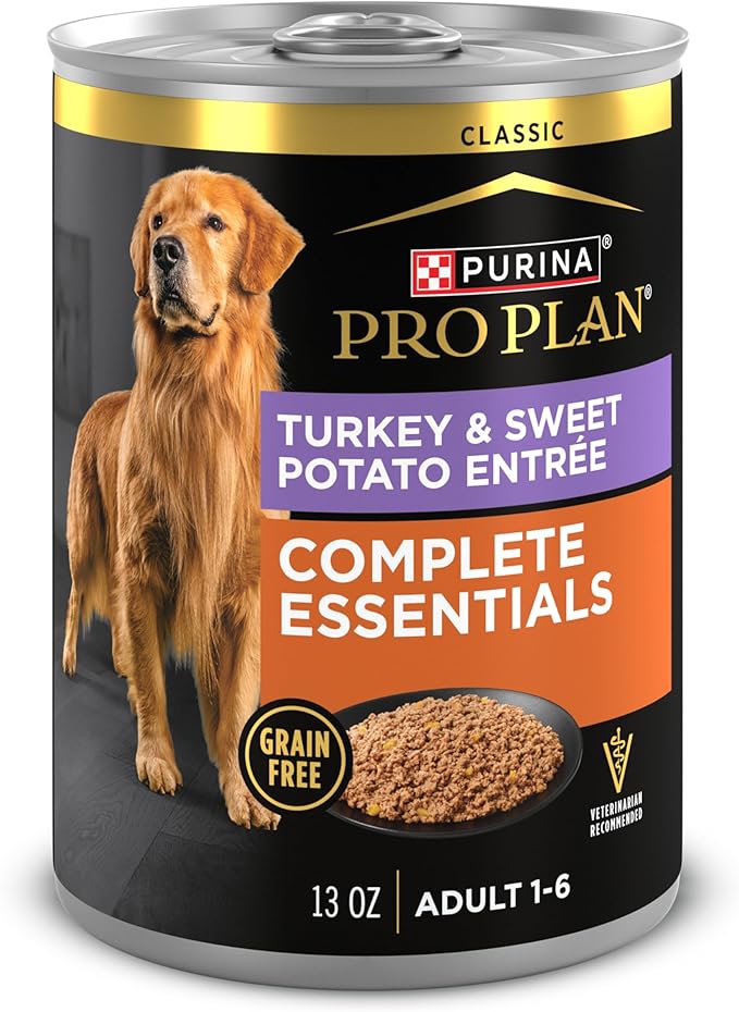 Purina Pro Plan Dog Food, Grain Free Wet Classic Turkey and Sweet Potato Entrée - (Pack of 12) 13 oz. Cans
