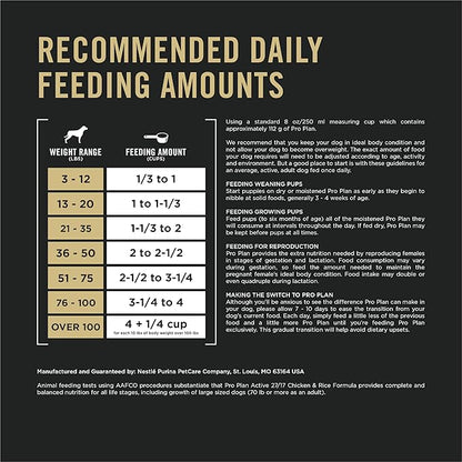 Purina Pro Plan Active, High Protein Dog Food, SPORT 27/17 Chicken and Rice Formula - 37.5 lb. Bag