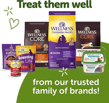Whimzees Wellness Brushzees Dog Dental Treat, VOHC Accepted Chews, Freshens Breath, Medium Size, 4.2 oz Bag, 4 Count