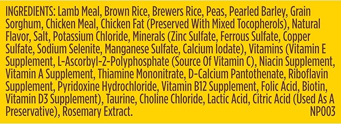 Nutrish Limited Ingredient Lamb Meal & Brown Rice Recipe Dry Dog Food, 14 lb. Bag, Packaging May Vary (Rachael Ray)